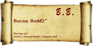 Bucsa Bodó névjegykártya